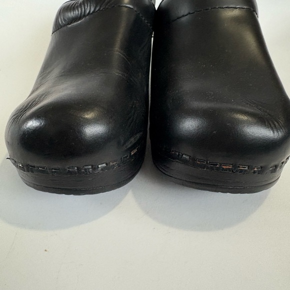 Dansko professional clog black leather size 35 platform slip on - Picture 3 of 9